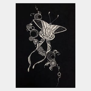 【Papercut art】Lamproptera Meges